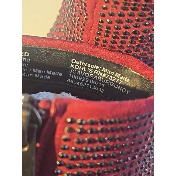 JUICY COUTURE BURGUNDY WOMENS BOOTIES Very Lightly Used SIZE; 5M - Picture 7 of 10